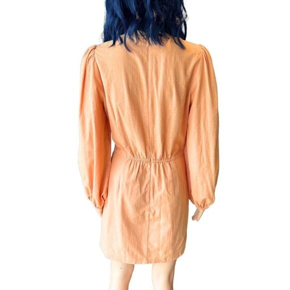 NEW And Now This Orange Twist Cutout Cotton Mini Dress Size Small Summer - Picture 5 of 7
